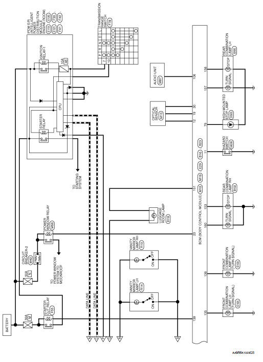 Nissan Rogue Service Manual: Wiring diagram - Without intelligent key